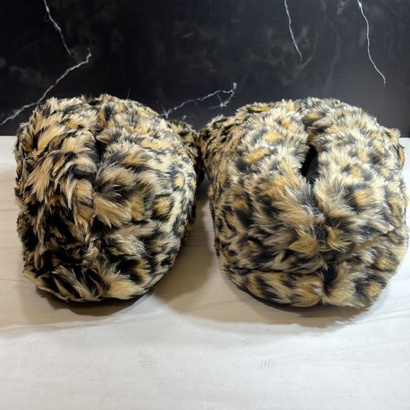 Unbranded Women’s Leopard Print Slipper Brown/Black sz 7/8 - Picture 3 of 7